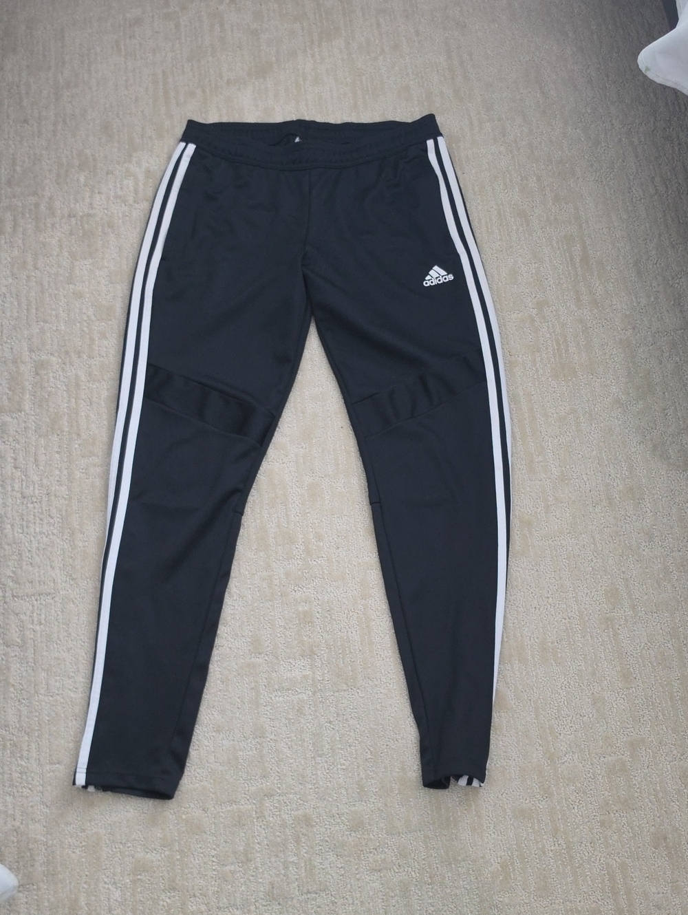 adidas Black Joggers with White Triple Stripes